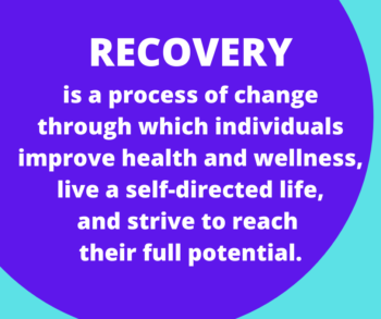 Recovery Month Square Purple Circle